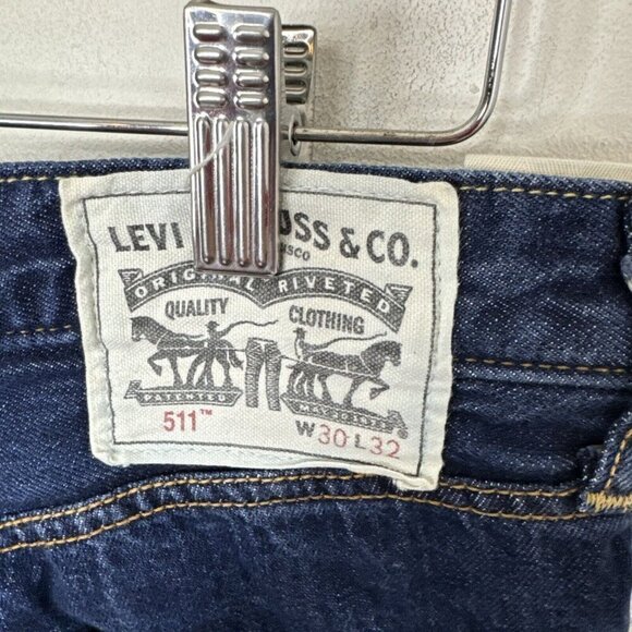 Levi’s X Outerknown 511 Men 30X32 Blue Denim Jeans Slim Fit - Picture 5 of 9